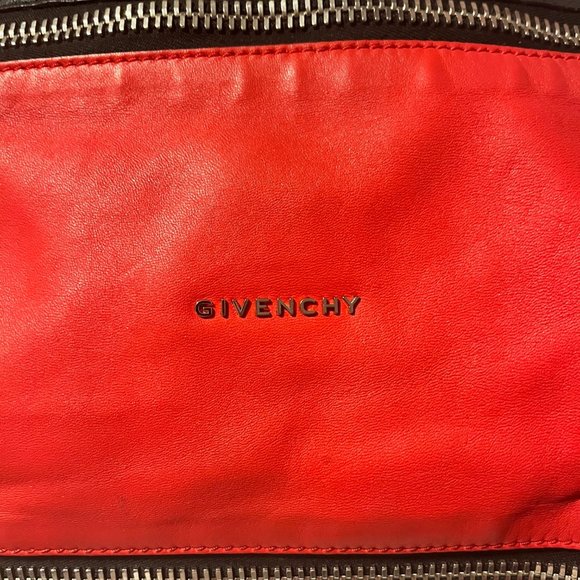 Givenchy Red Leather and Black Pony Hair Bag - Picture 6 of 16